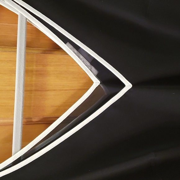 COTE FEMME TANKTO P SLEEVELESS BLOUSE Double sheer black layers w white trim. - Picture 2 of 7